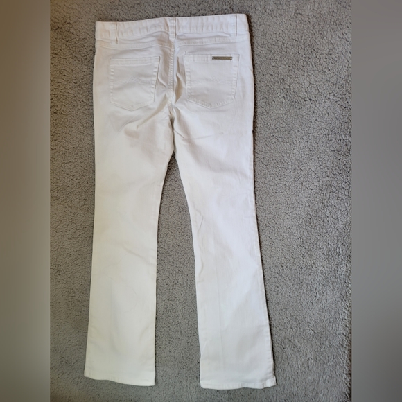 Michael Kors white denim jeans, size 4, inseam 32 inches long - Picture 3 of 7